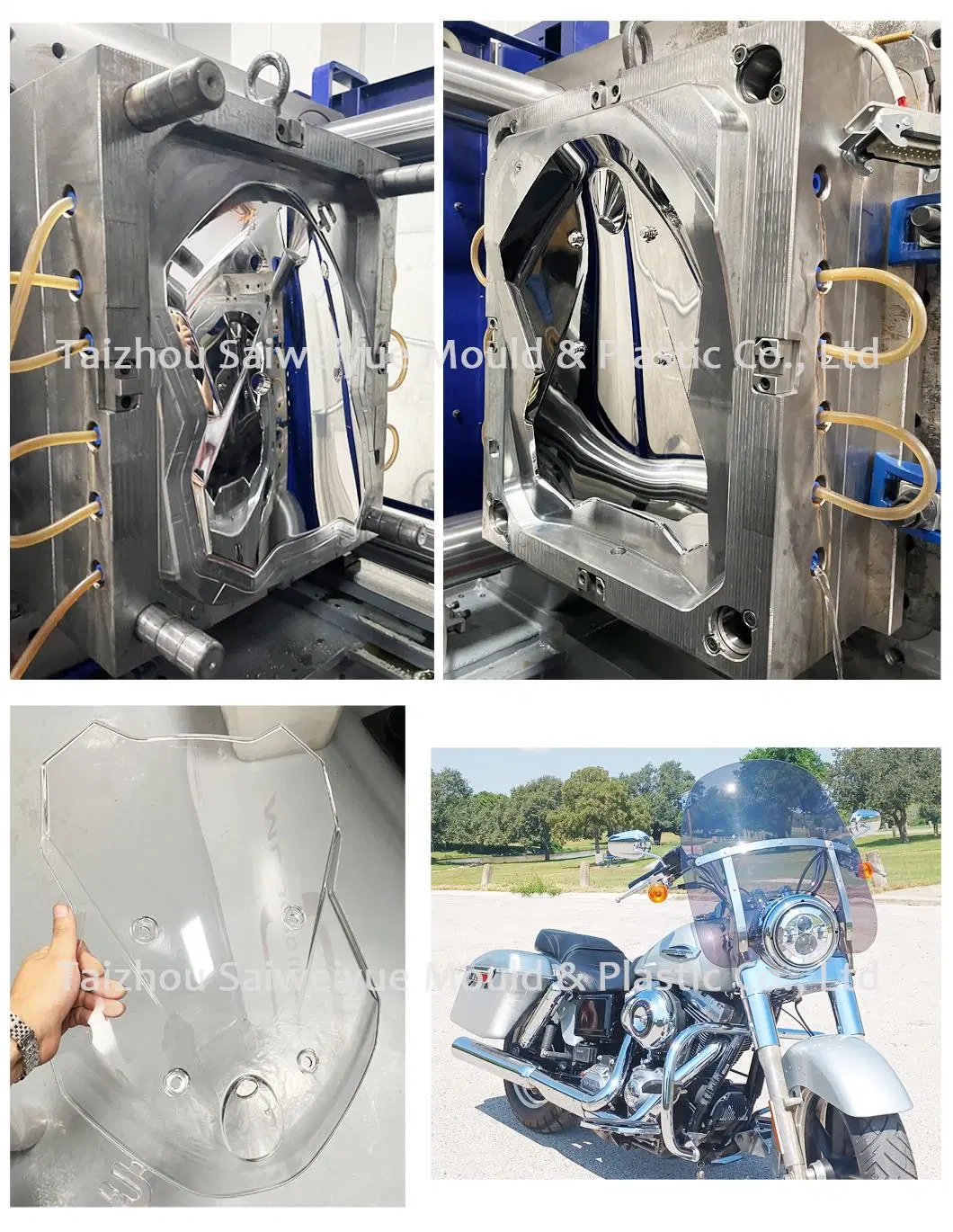 Plastic Motorbike Front Windshield Mold PC Transparent Motorcycle Windscreen Injection Mould