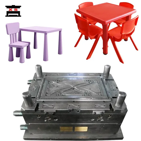 Kids Plastic Learning Table Injection Mould Children Desk Mould Furniture Mold Supplier