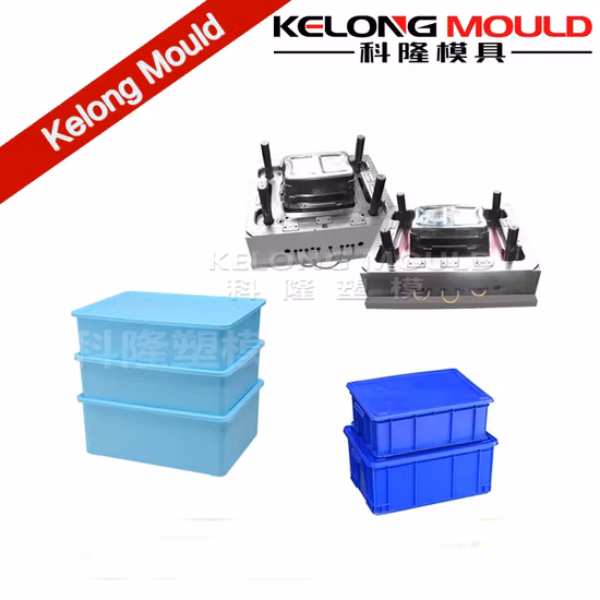 Customized Plastic Industrial Pallet Box Crate Dustbin Injection Mould